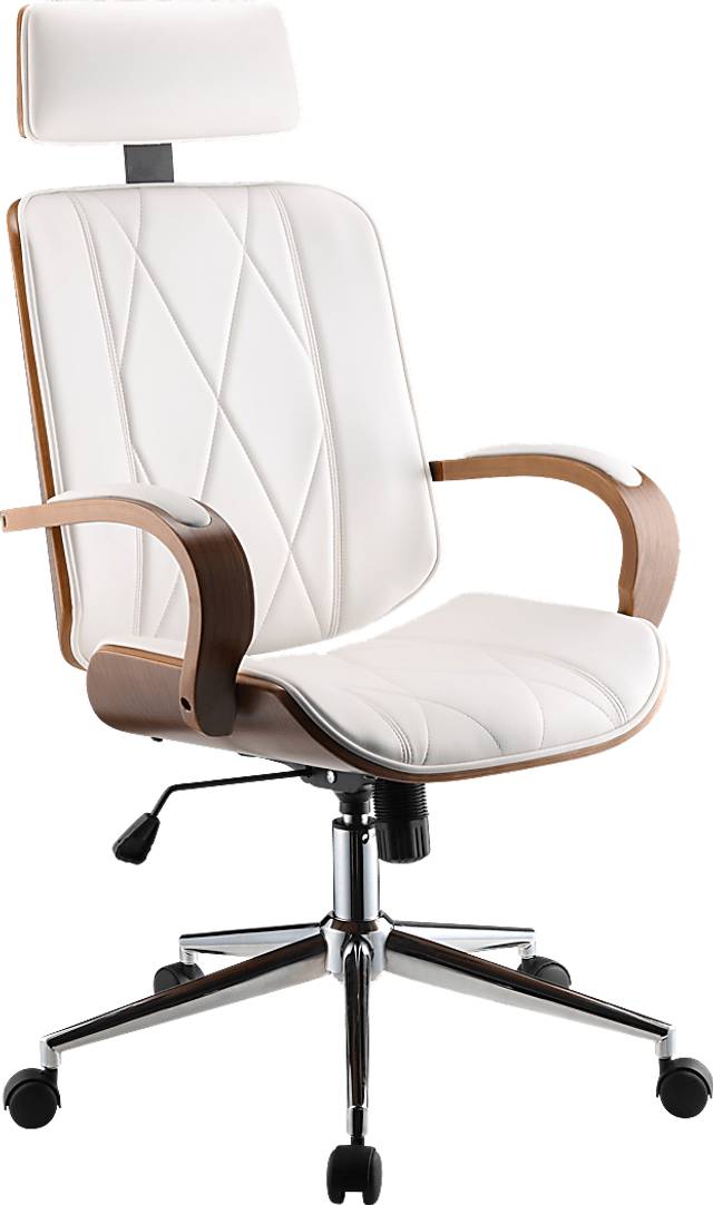 Winship White Swivel Desk Chair - Thumbnail - Image 1
