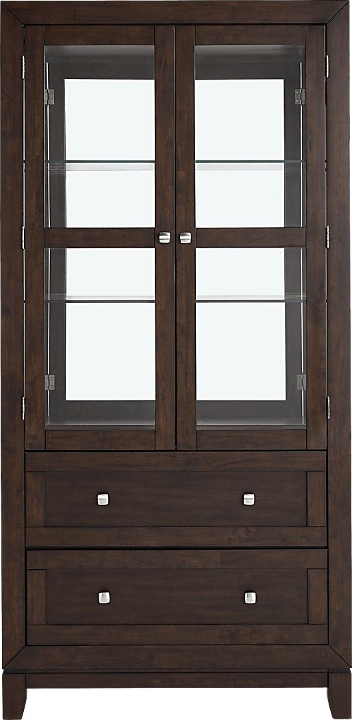 Winslow Brown Cherry Finish Curio