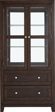 Winslow Brown Cherry Finish Curio