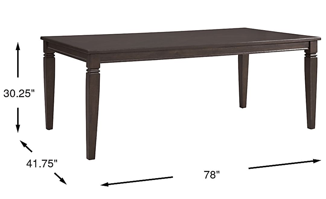 Winslow Brown Cherry Finish Rectangle Dining Table