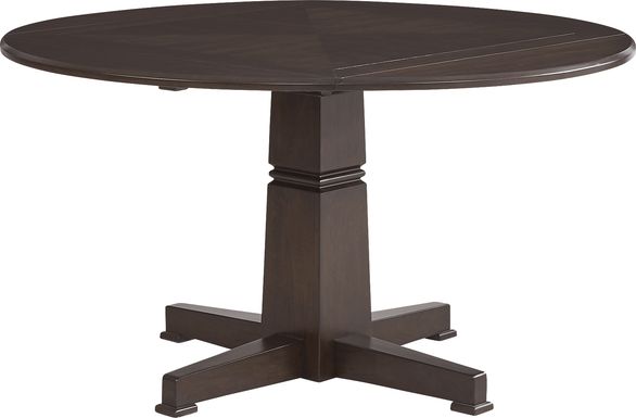 Winslow Brown Cherry Finish Round Dining Table