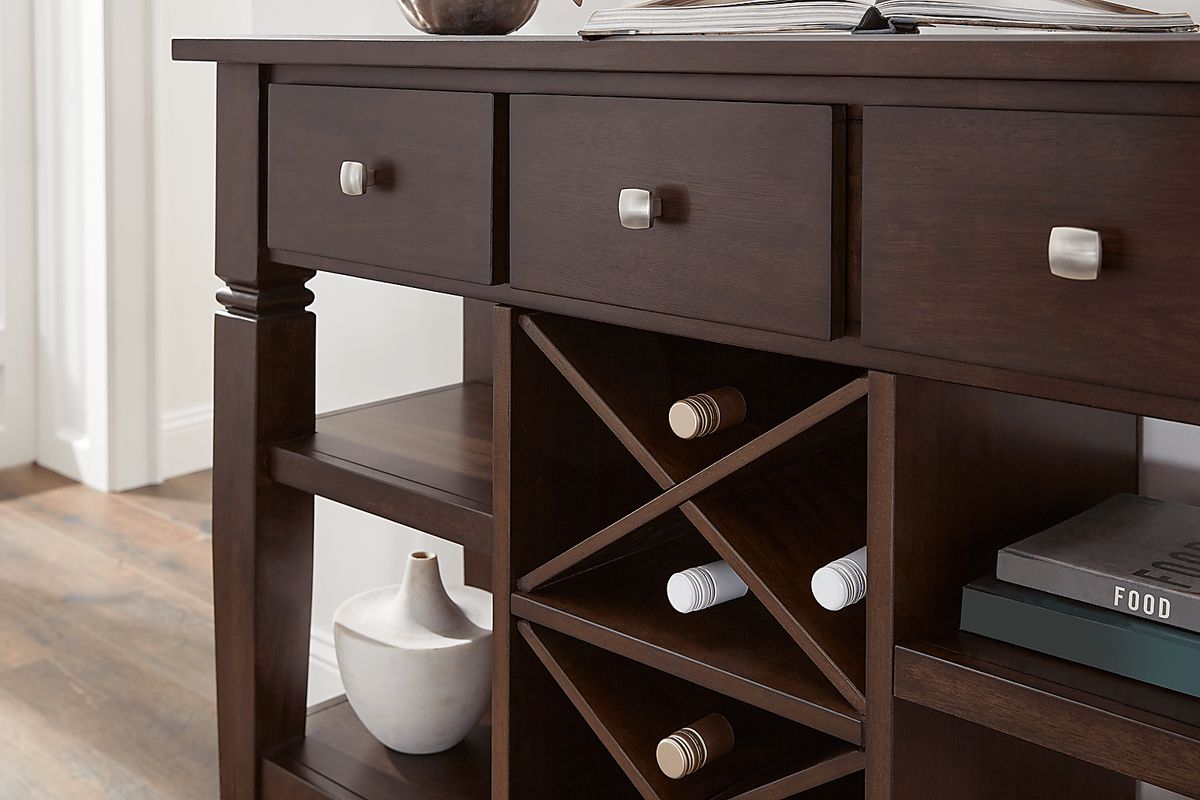 Winslow Brown Cherry Dark Wood Server Rooms to Go