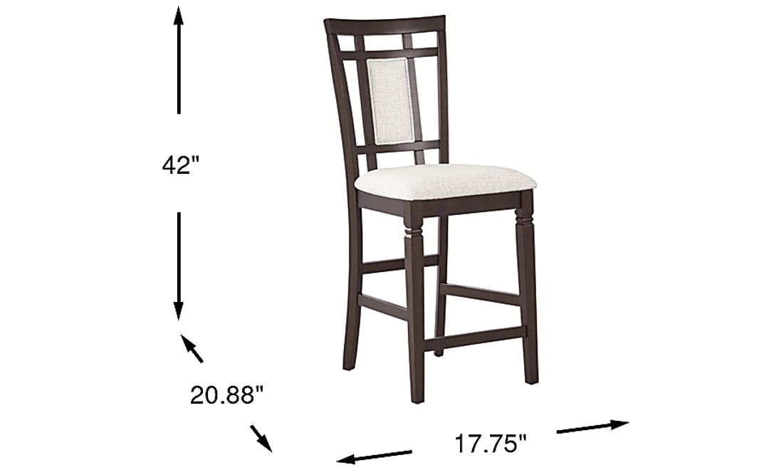 Winslow Brown Cherry Upholstered Counter Height Stool