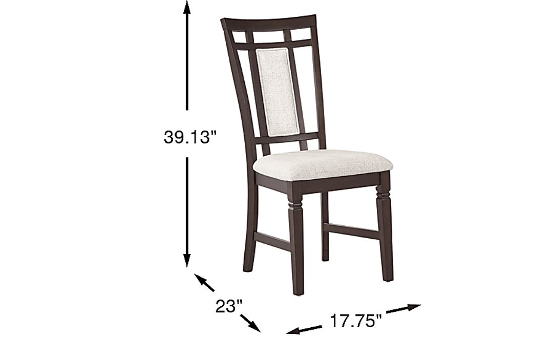 Winslow Brown Cherry Finish Upholstered Side Chair