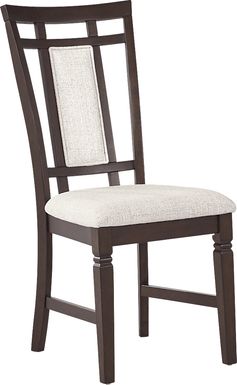 Winslow Brown Cherry Upholstered Side Chair