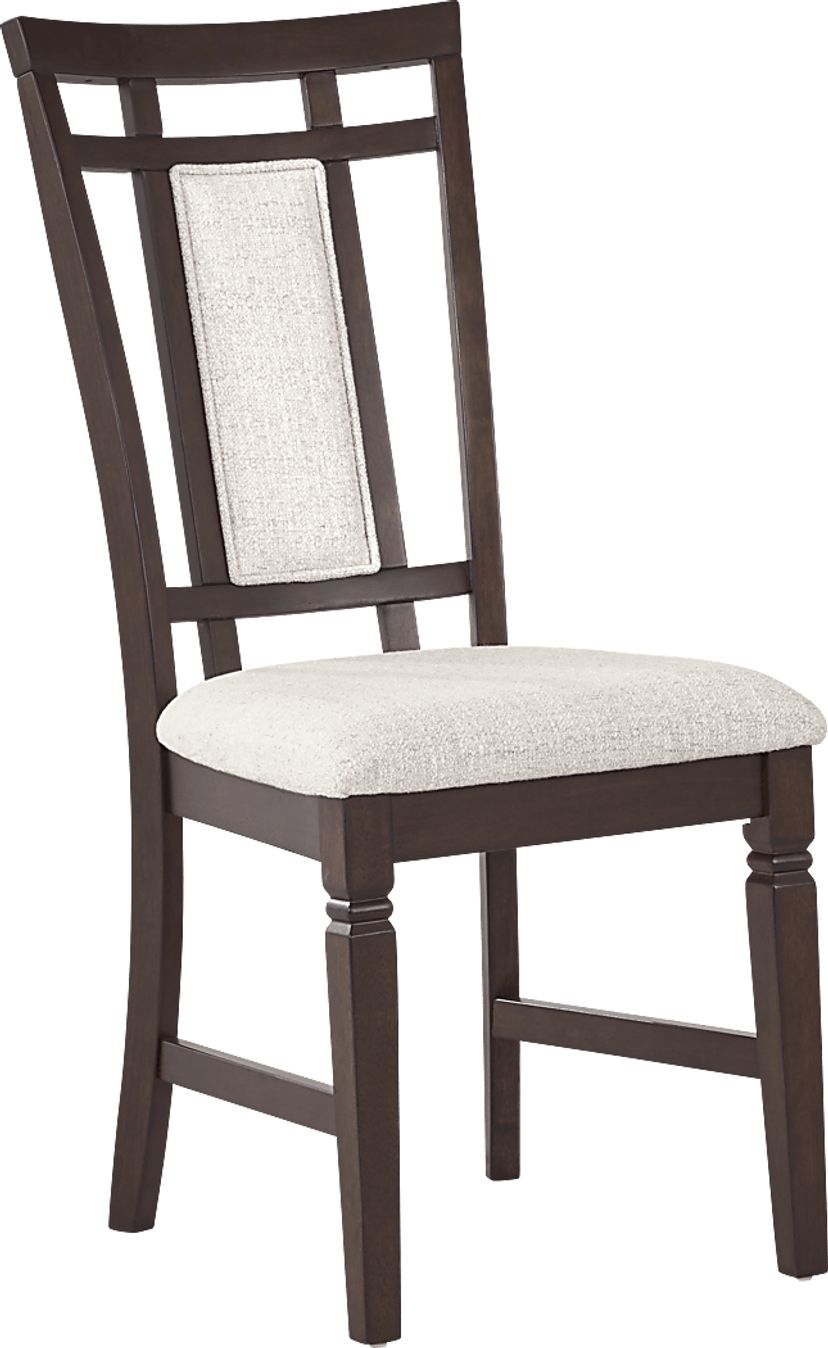 Winslow Brown Cherry Finish Upholstered Side Chair