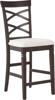 Winslow Brown Cherry X-Back Counter Height Stool