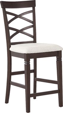 Winslow Brown Cherry Finish X-Back Counter Height Stool