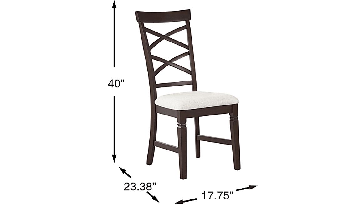 Winslow Brown Cherry Finish X-Back Side Chair