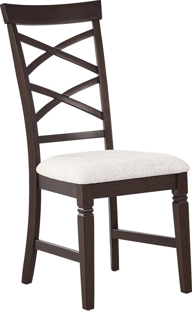 Winslow Brown Cherry Dark Wood X-Back Side Chair | Rooms to Go