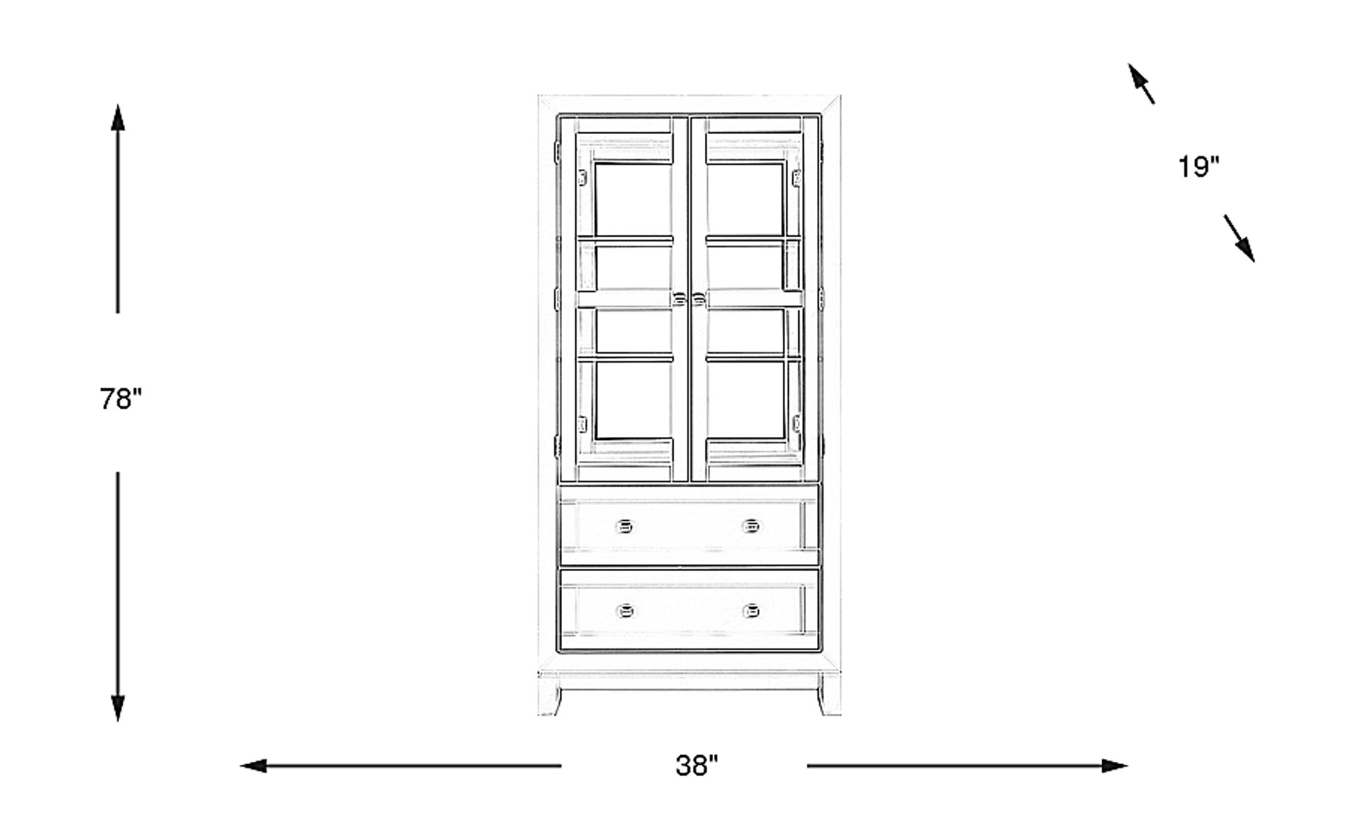 Dimension Image. Please refer to the Dimension Tab on this page for dimension details.