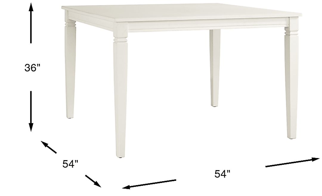 Winslow White Square Counter Height Dining Table