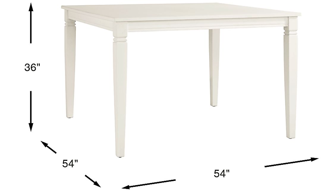 Winslow White Square Counter Height Dining Table