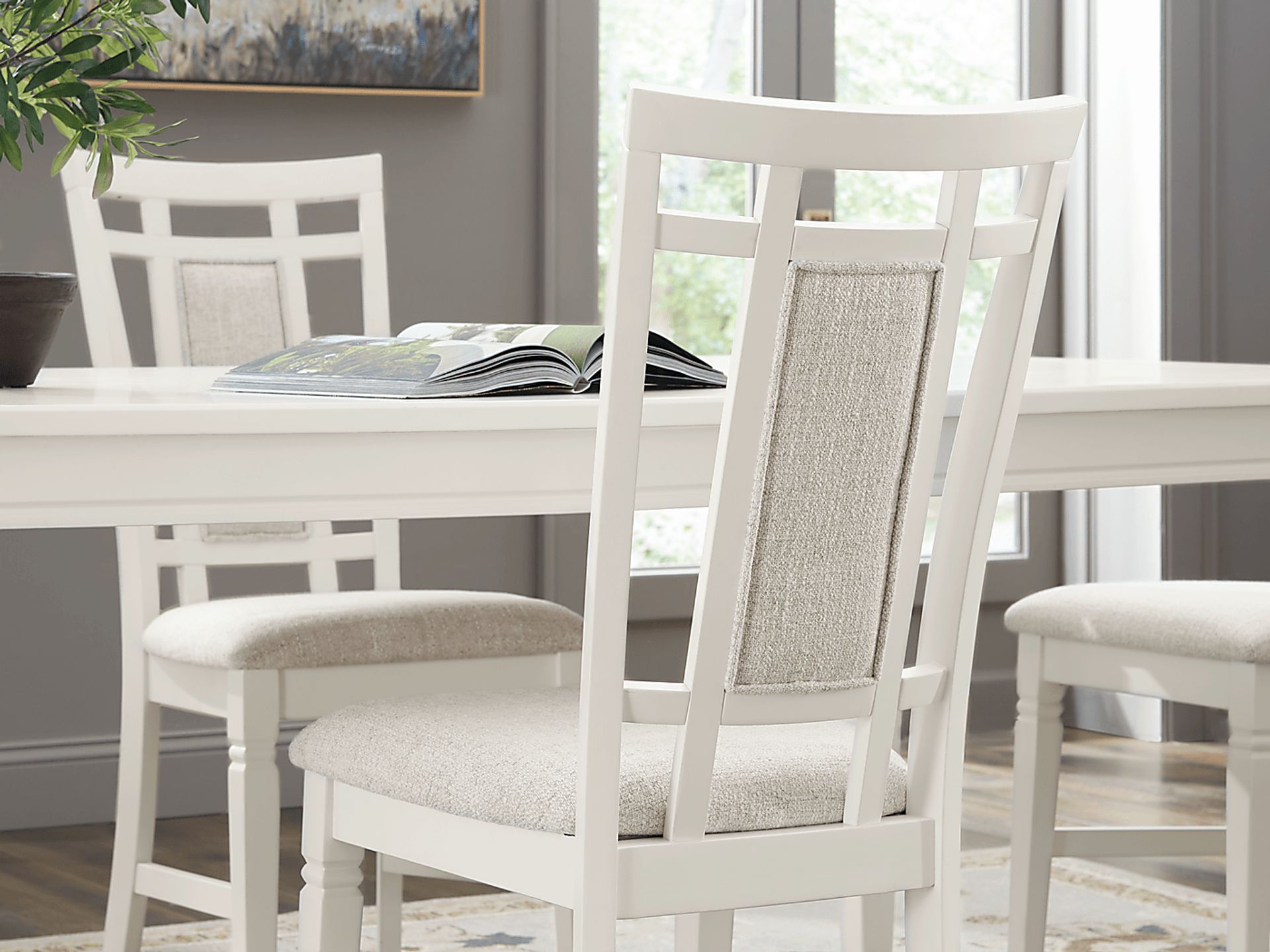 Winslow White Upholstered Side Chair - Image 4