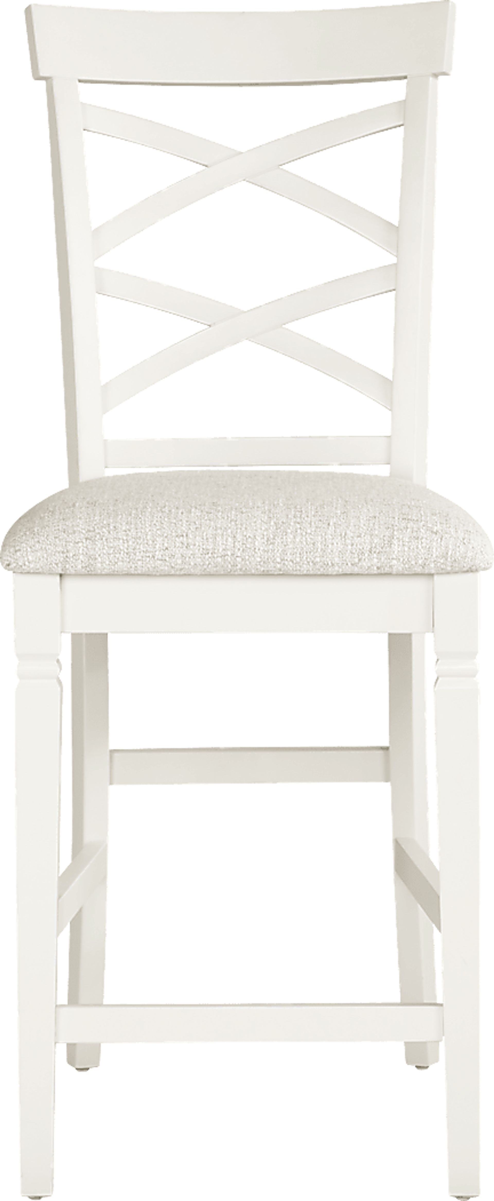 Winslow White 5 Pc Square Counter Height Dining Room with X-Back Stools - Image 5