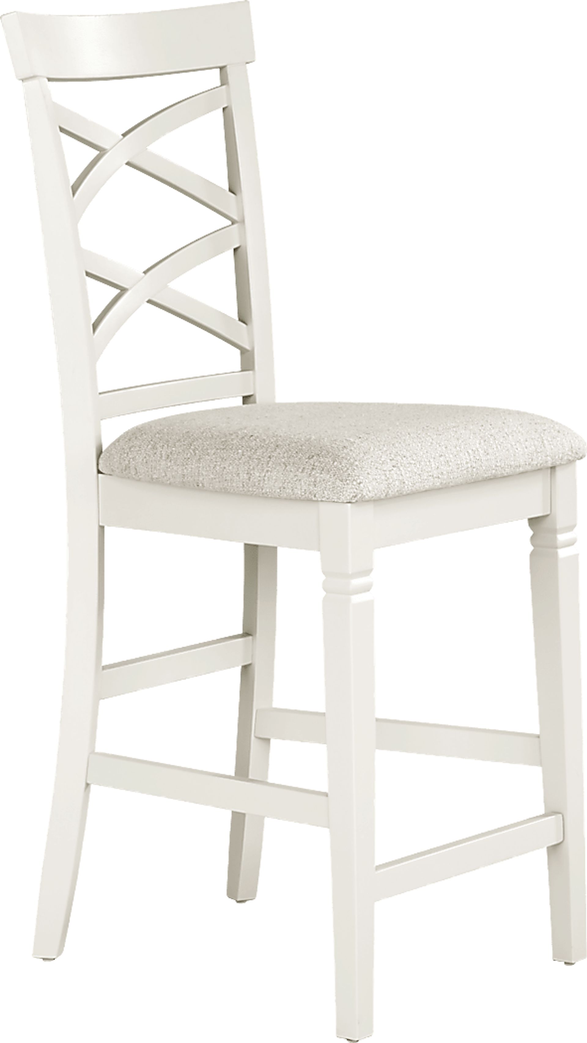 Winslow White 5 Pc Square Counter Height Dining Room with X-Back Stools - Image 4