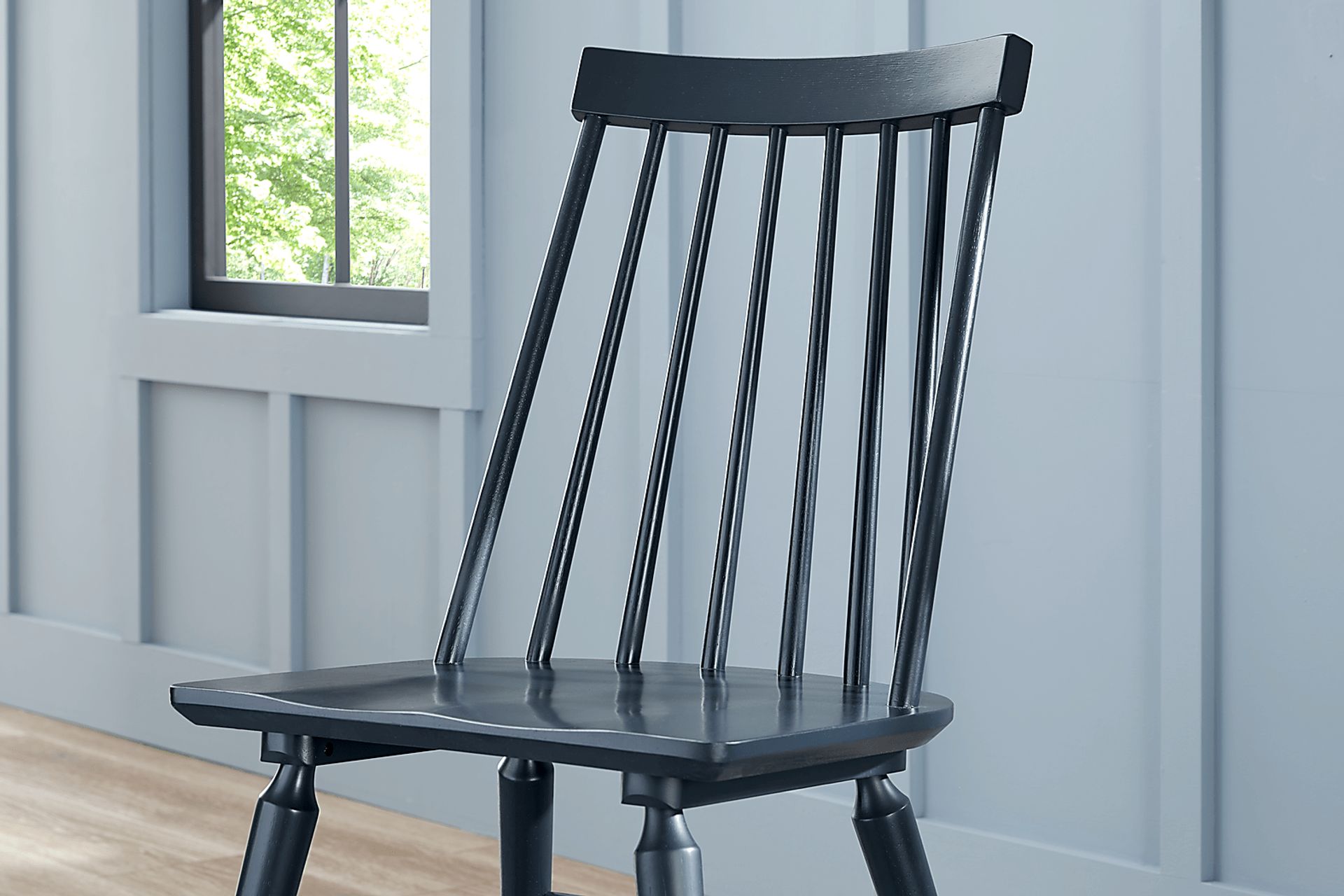 Winsor Natural 5 Pc Drop Leaf Dining Room with Blue Chairs - Image 6