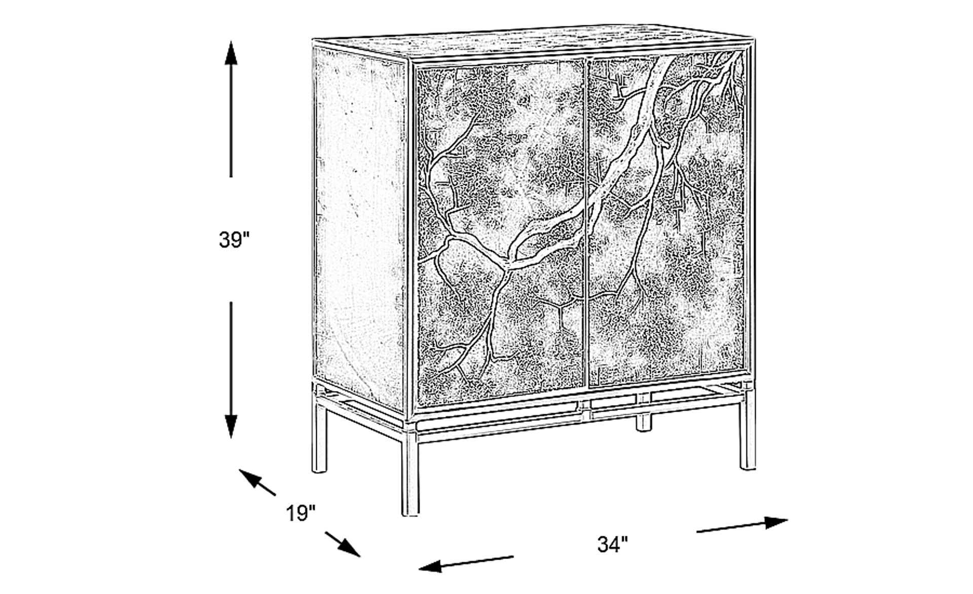 Dimension Image. Please refer to the Dimension Tab on this page for dimension details.