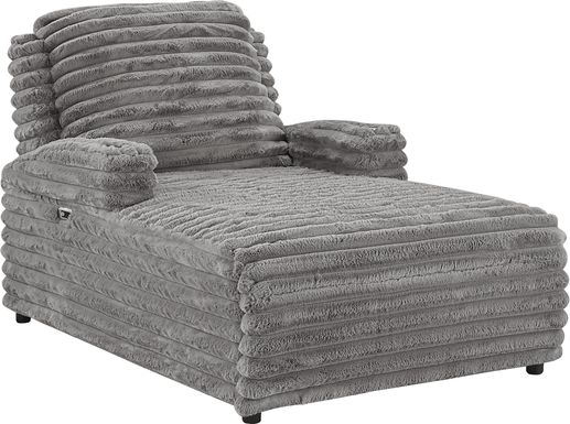 Wintercrest Gray Power Reclining Chaise
