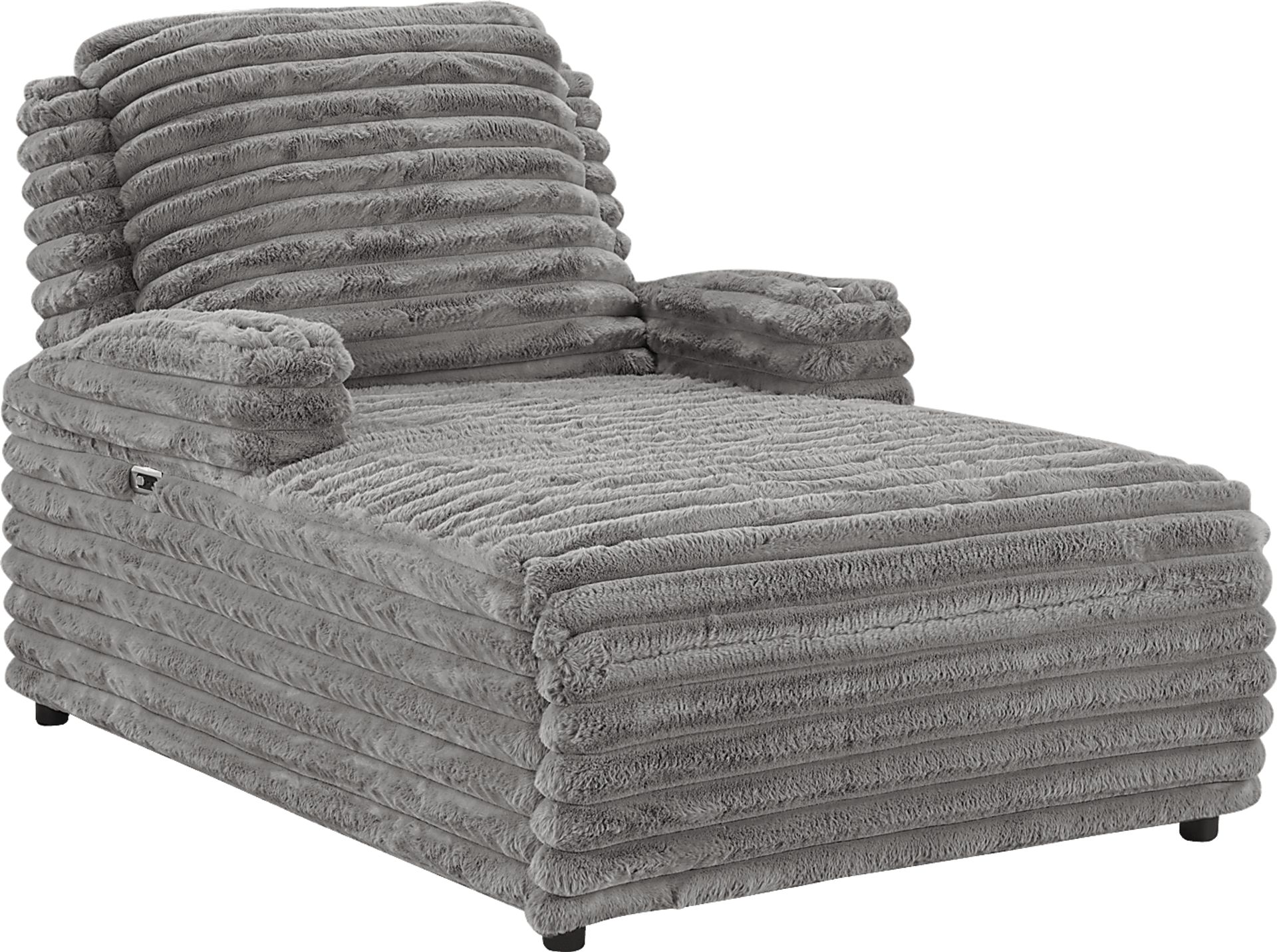 Wintercrest Gray Power Reclining Chaise - Image 1