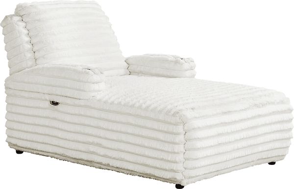 Wintercrest Ivory Power Reclining Chaise