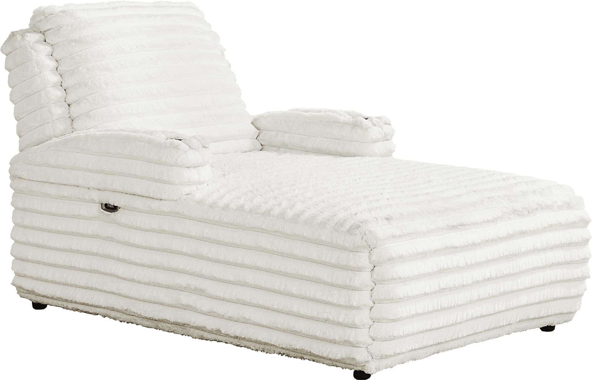 Wintercrest Ivory Power Reclining Chaise - Image 1