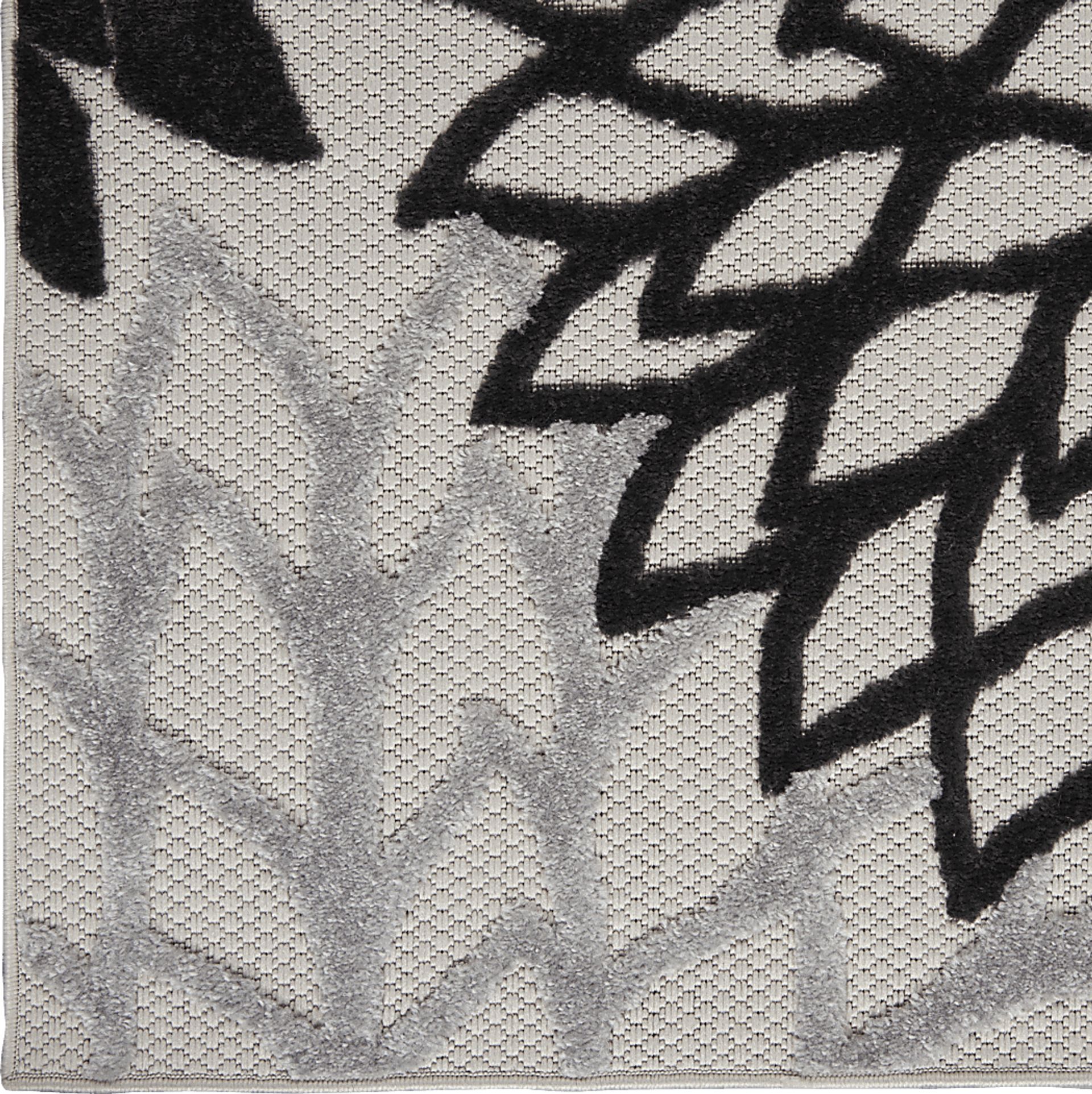 Winthrone Black/White 7'10 x 10'6 Indoor/Outdoor Rug - Image 8