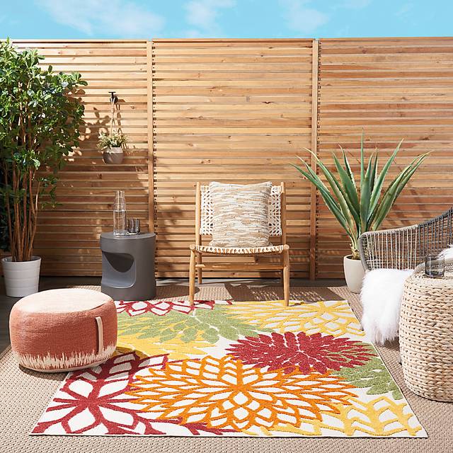 Winthrone Red/Multi 5'3 x 7'5 Indoor/Outdoor Rug - Thumbnail - Image 2