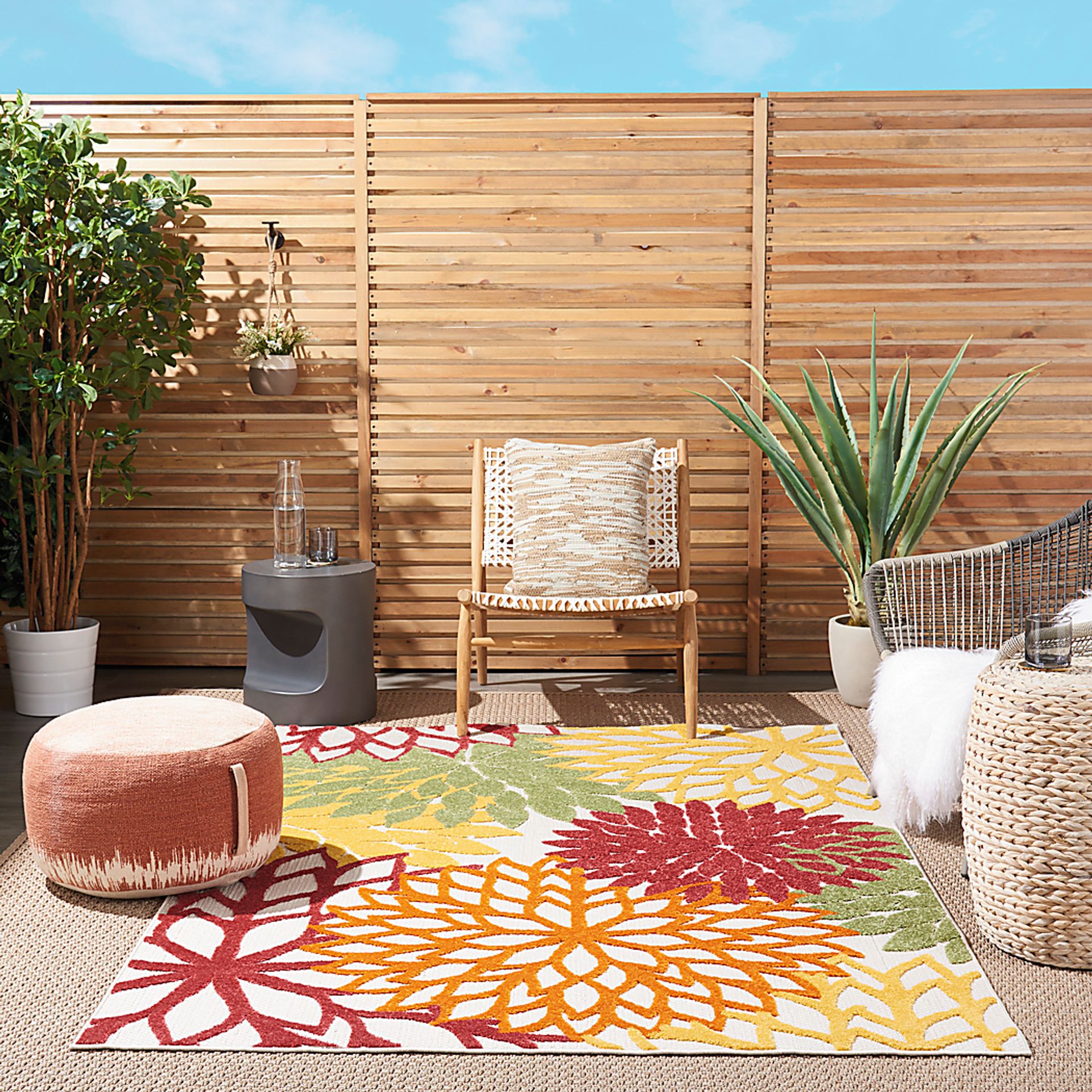 Winthrone Red/Multi 5'3 x 7'5 Indoor/Outdoor Rug - Image 2