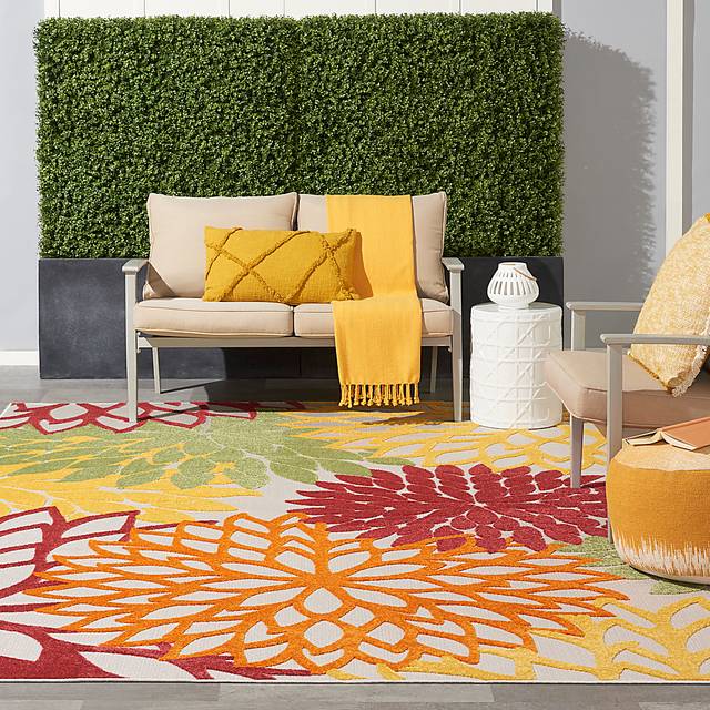 Winthrone Red/Multi 7'10 x 10'6 Indoor/Outdoor Rug - Thumbnail - Image 2