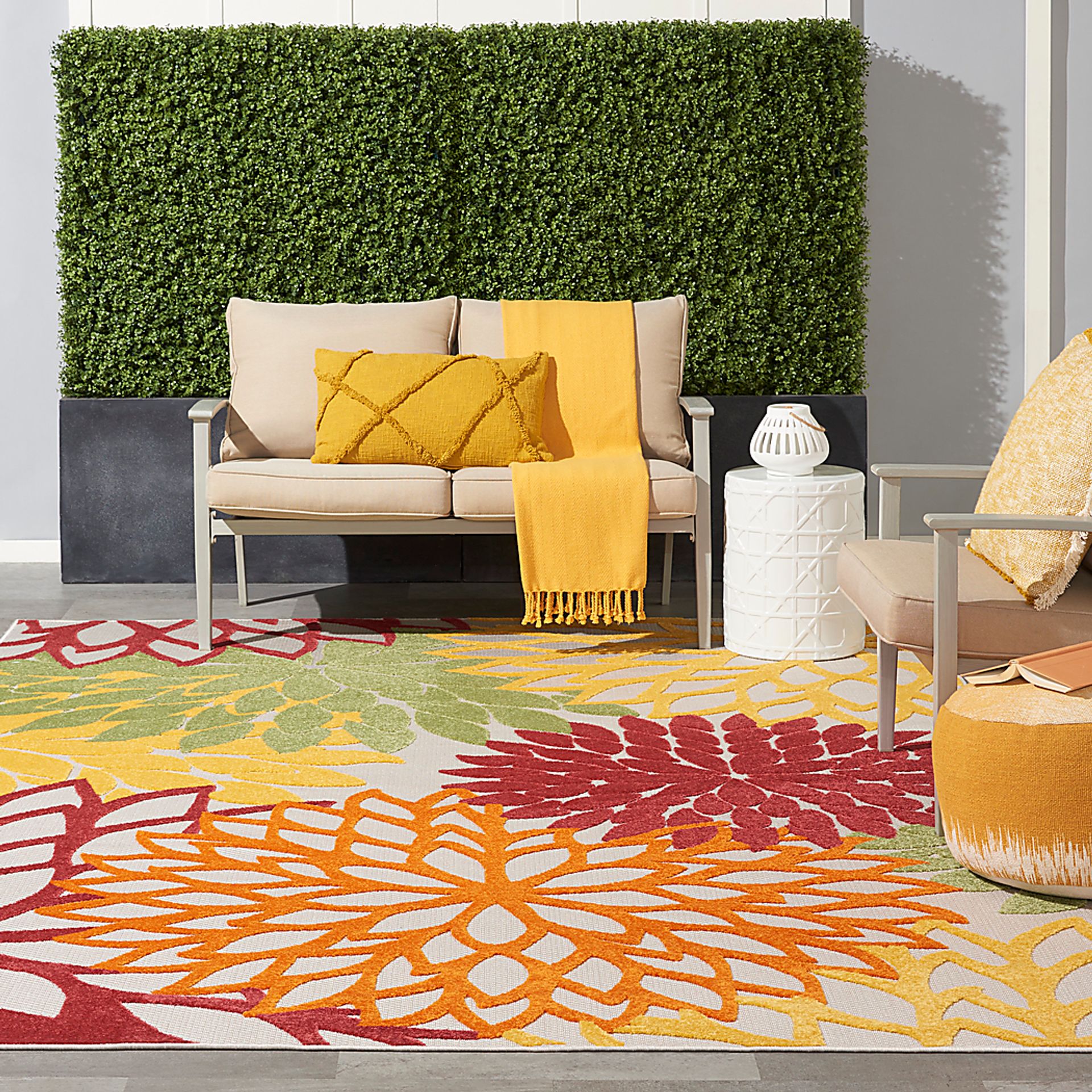 Winthrone Red/Multi 7'10 x 10'6 Indoor/Outdoor Rug - Image 2