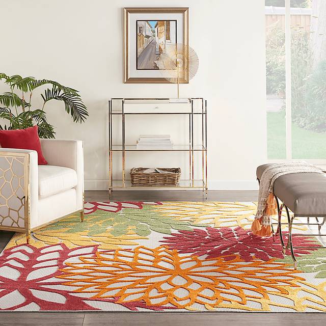 Winthrone Red/Multi 7'10 x 10'6 Indoor/Outdoor Rug - Thumbnail - Image 4