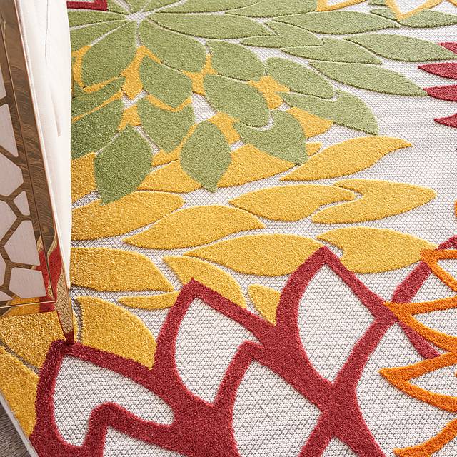 Winthrone Red/Multi 7'10 x 10'6 Indoor/Outdoor Rug - Thumbnail - Image 5
