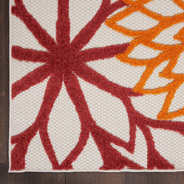 Winthrone Red/Multi 7'10 x 10'6 Indoor/Outdoor Rug - Thumbnail - Image 6