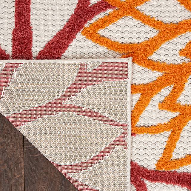 Winthrone Red/Multi 7'10 x 10'6 Indoor/Outdoor Rug - Thumbnail - Image 7
