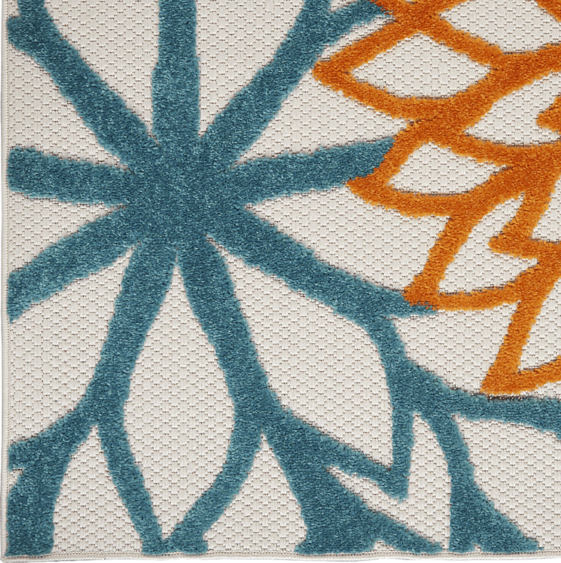 Winthrone Turquoise/Multi 5'3 x 7'5 Indoor/Outdoor Rug - Image 10