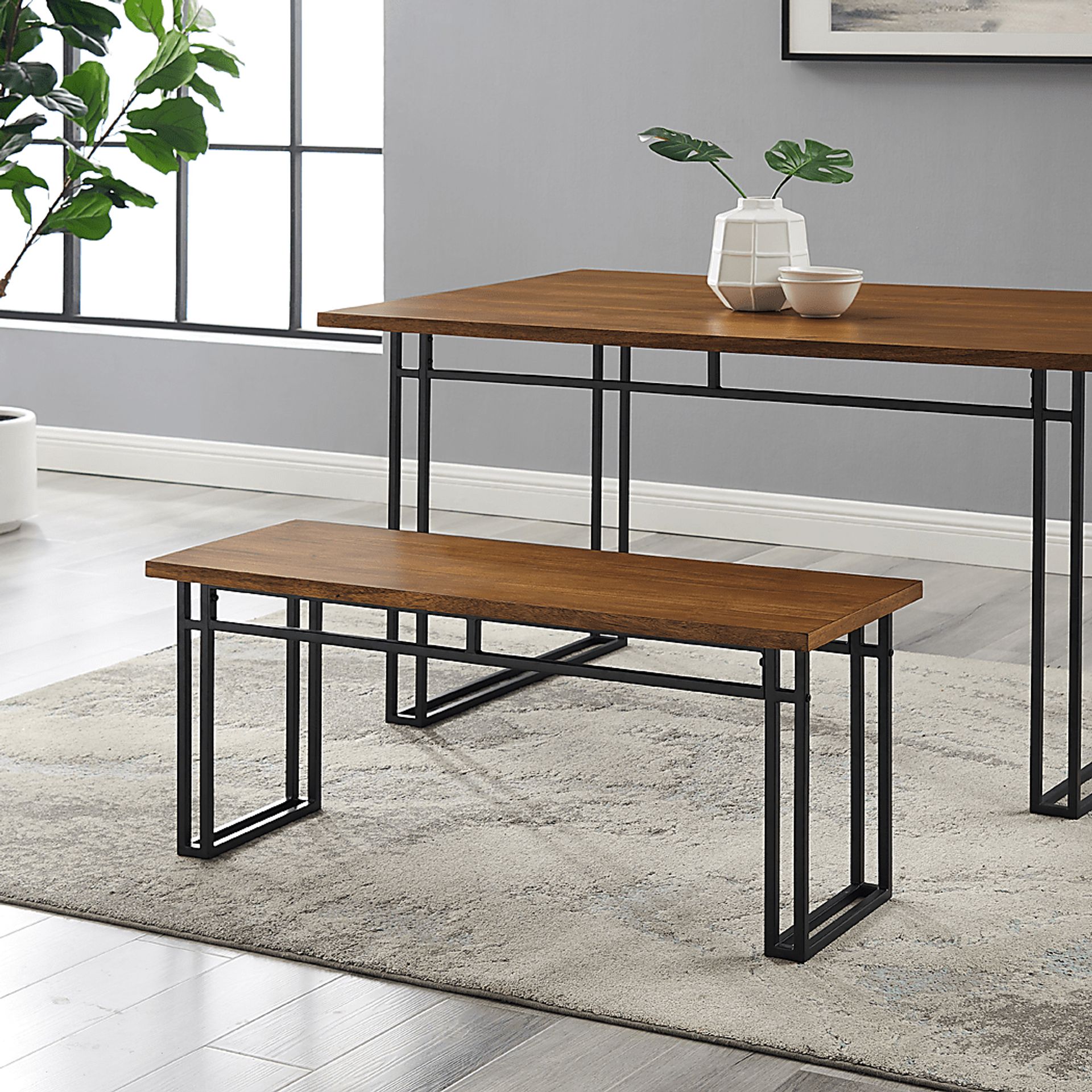 Winthrope Walnut Dining Bench - Image 2
