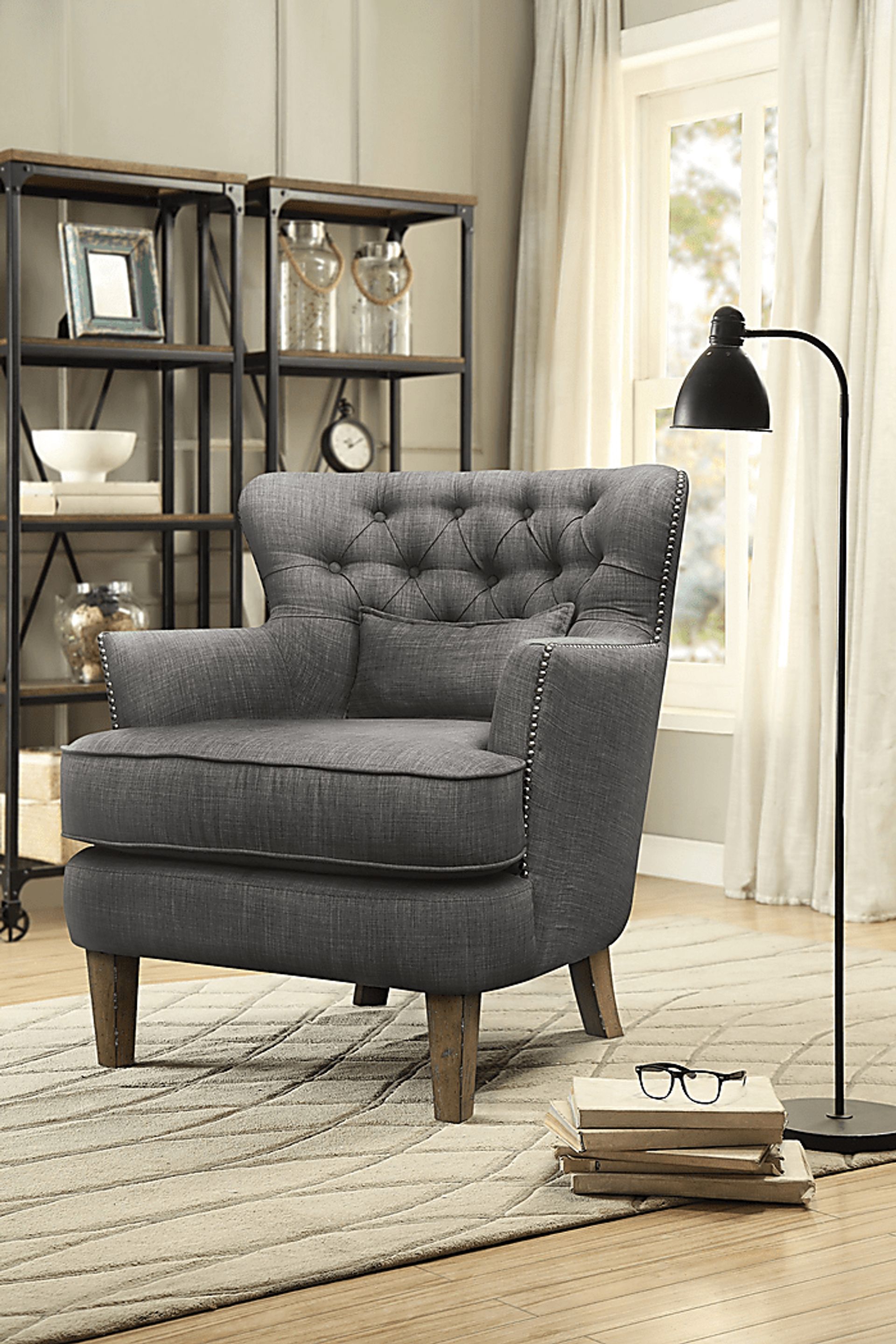 Wintley Dark Gray Accent Chair - Image 6