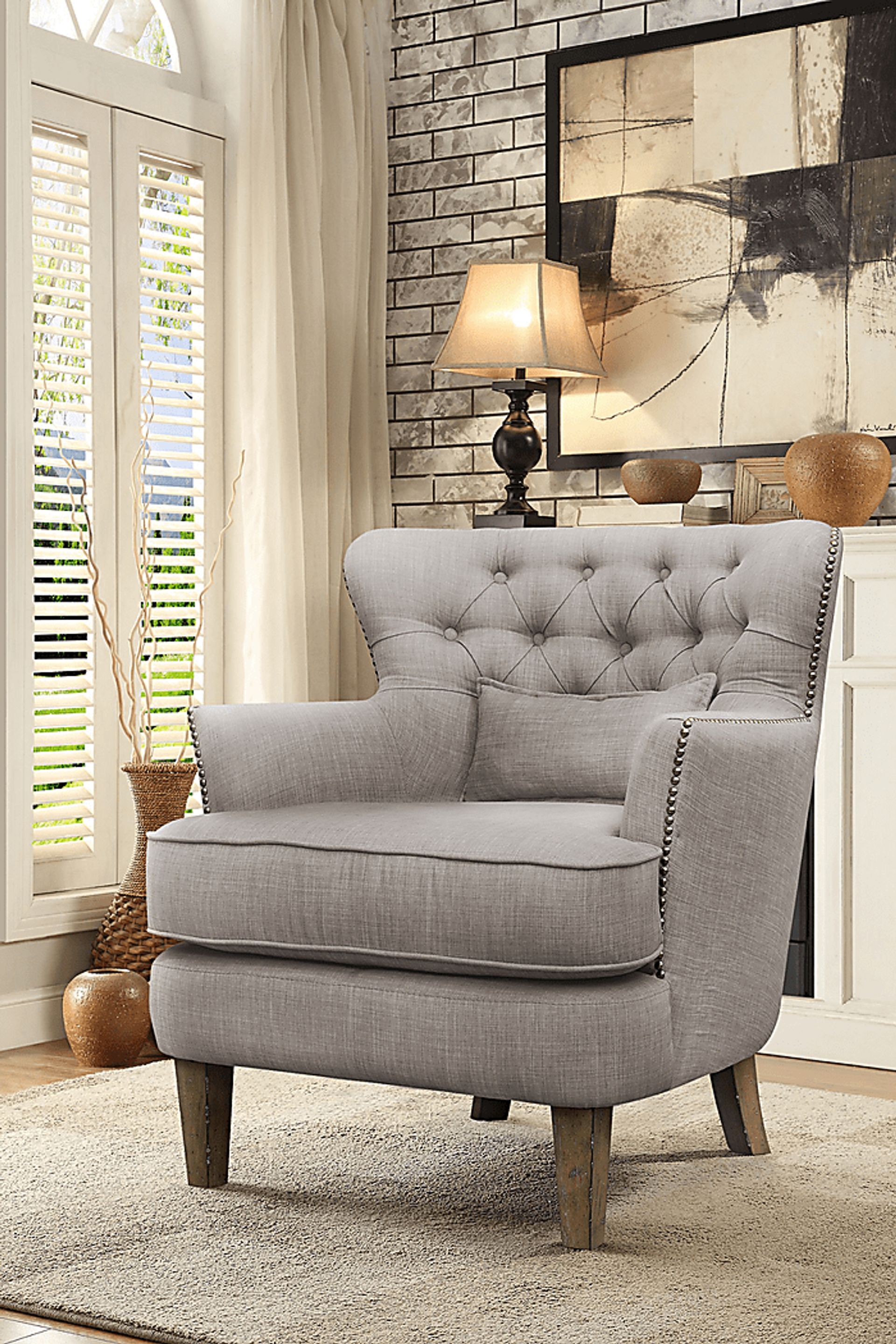 Wintley Gray Accent Chair - Image 6