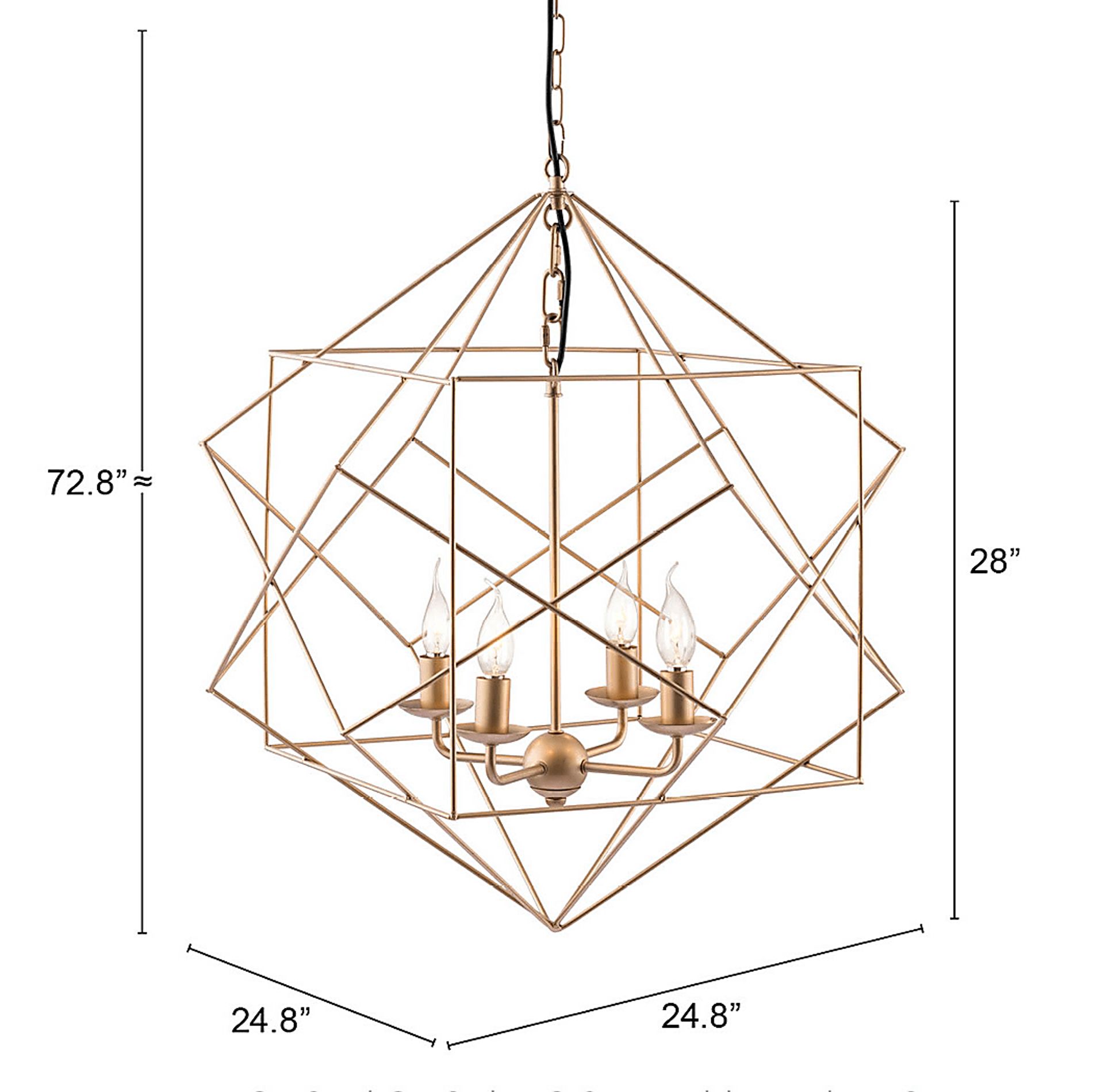 Winwood Lane Gold Chandelier - Image 6