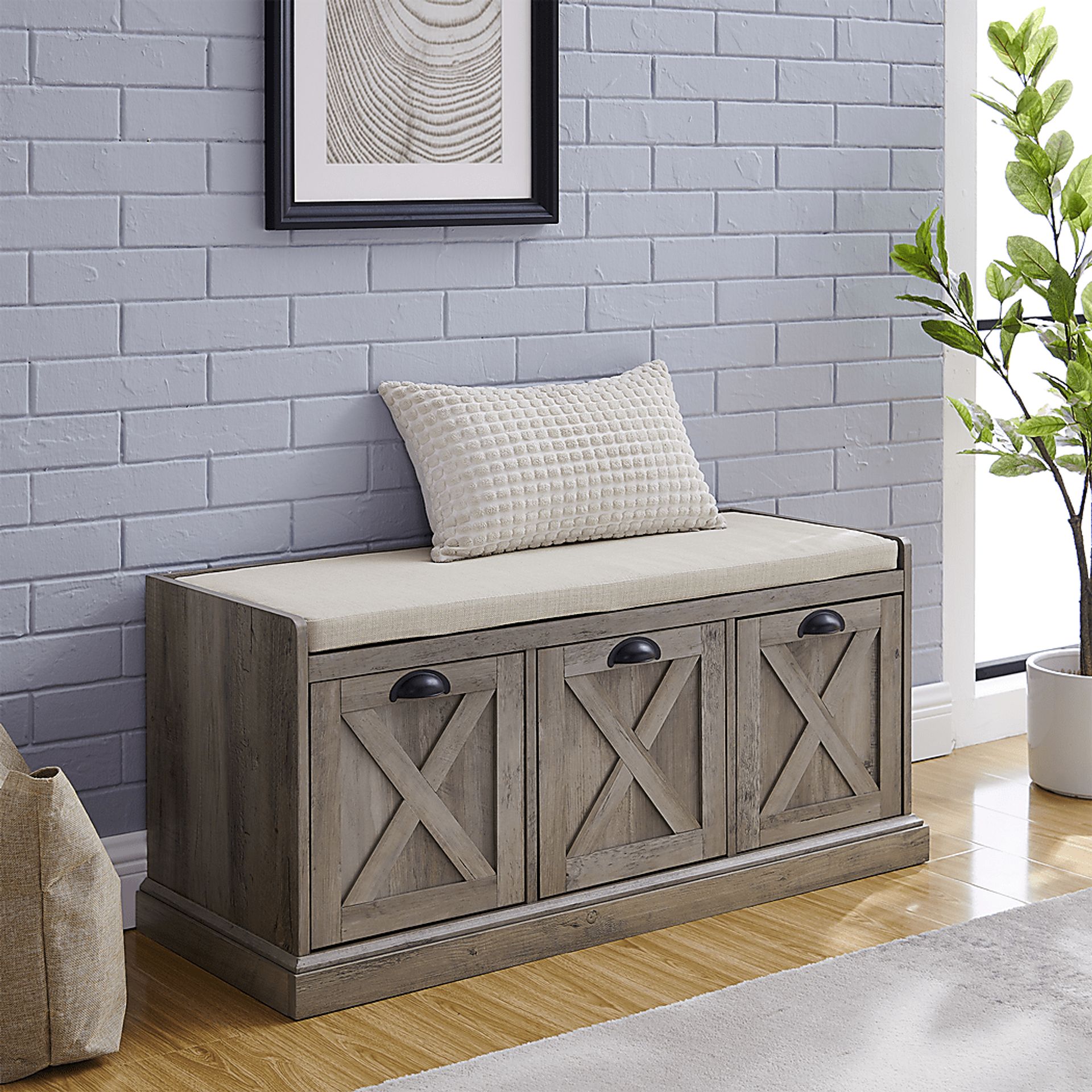 Winyah Gray Accent Bench - Image 4