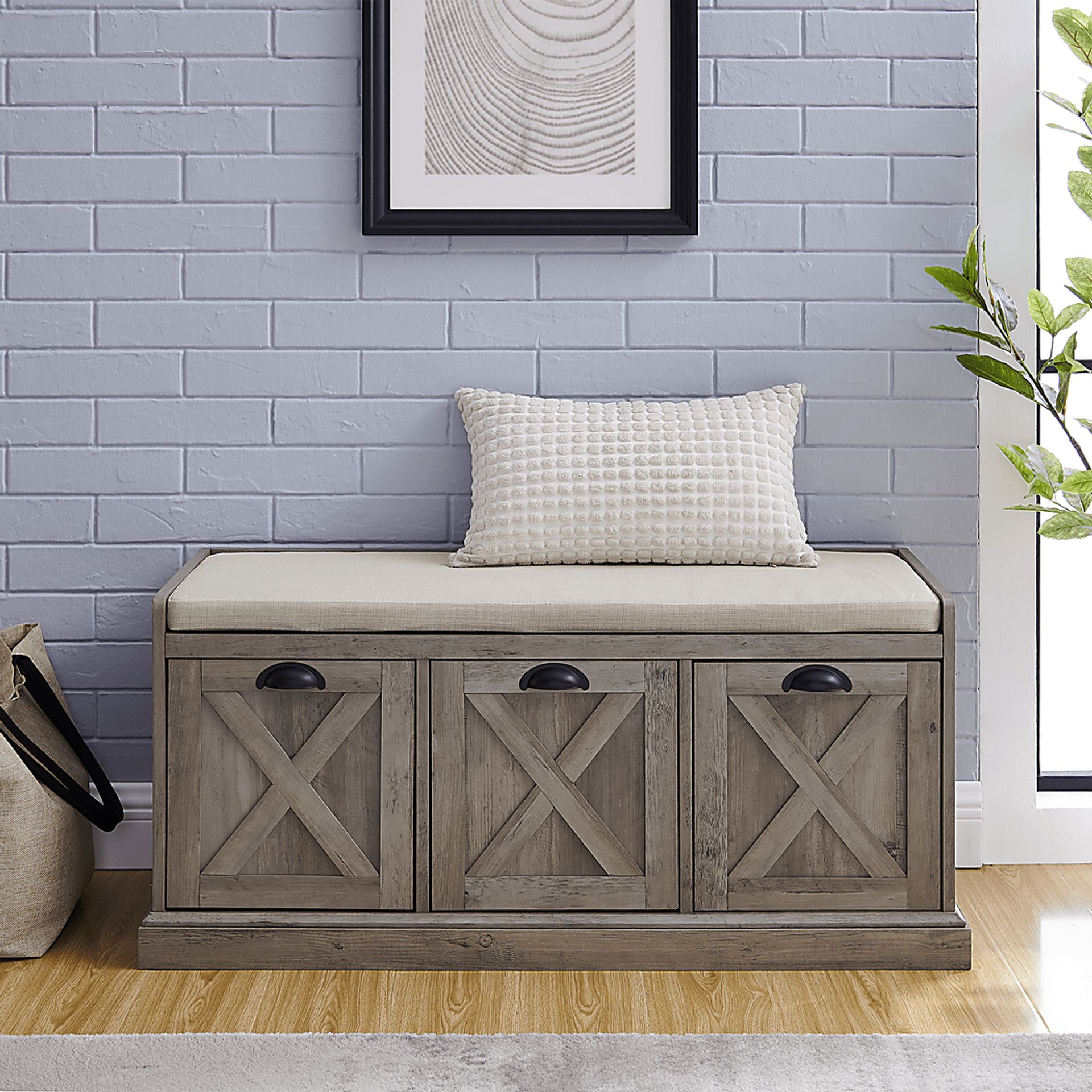 Winyah Gray Accent Bench - Image 5