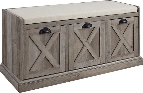 Winyah Gray Accent Bench