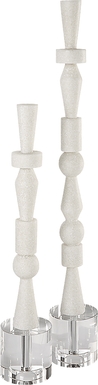Wisby White Sculpture, Set of 2
