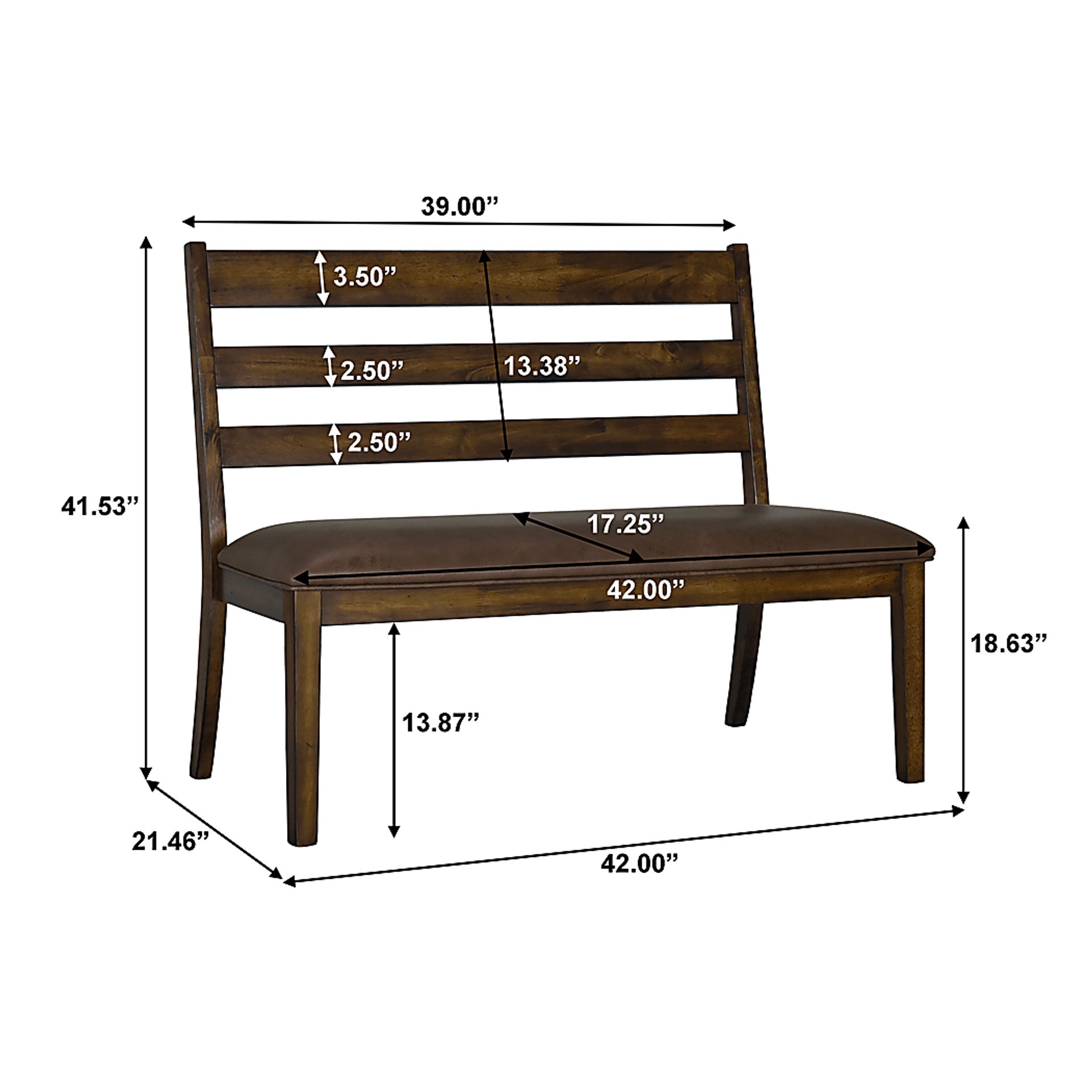 Wisecarver Brown Settee - Image 7