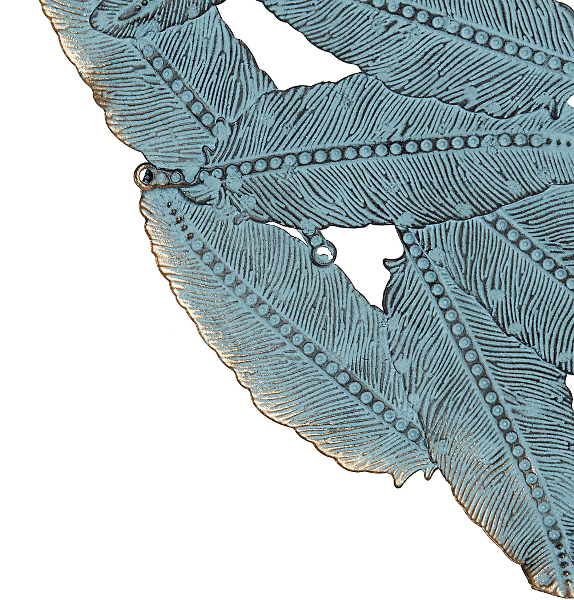 Wiskon Blue Iron Painted Wall Decor Set of 3 - Image 4