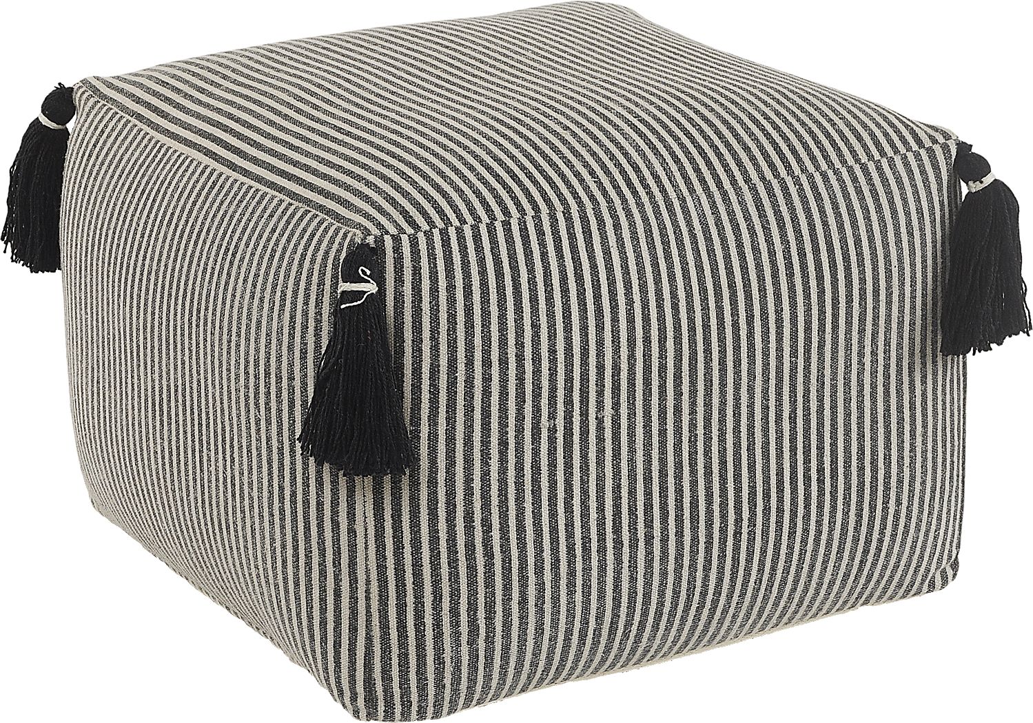 Witboi Gray/Black Pouf