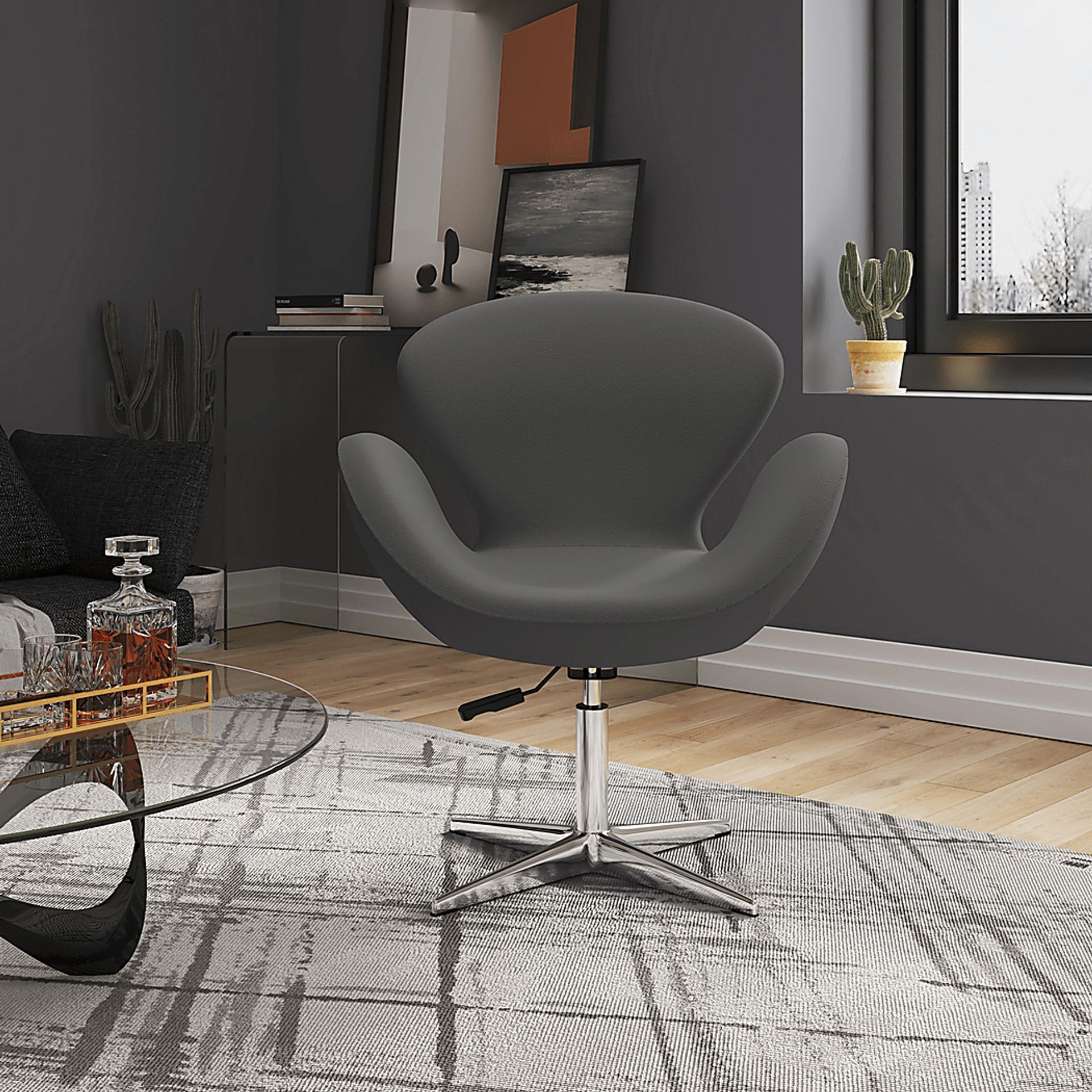 Witchazel Dark Gray Accent Chair - Image 2