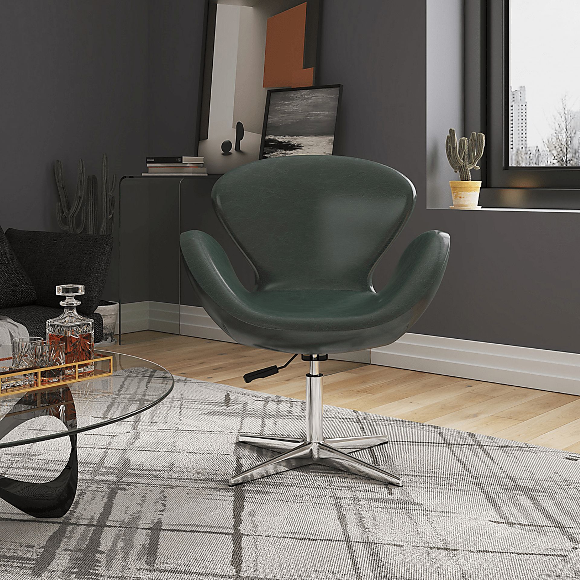 Witchazel Forest Green Accent Chair - Image 2