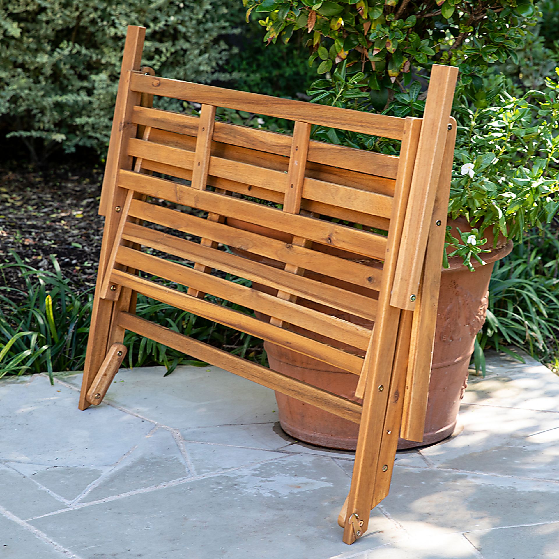 Witeria Natural Outdoor Accent Bench - Image 4